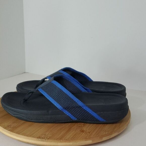 Fitflop Surfer Men's Blue Flip Flops Sandals Size 11 - Picture 3 of 10